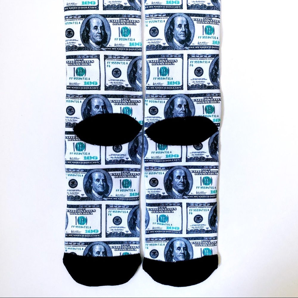 🆕 Odd Sox Money Benjamins 100 Bills Crew Socks - Picture 6 of 7